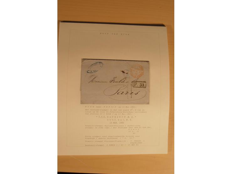 1762/1917, Die Postverbindungen von und nach Riga, Sammlung mit Briefen, Karten und Ganzsachen, dabei die Stempel Rigas ab 17