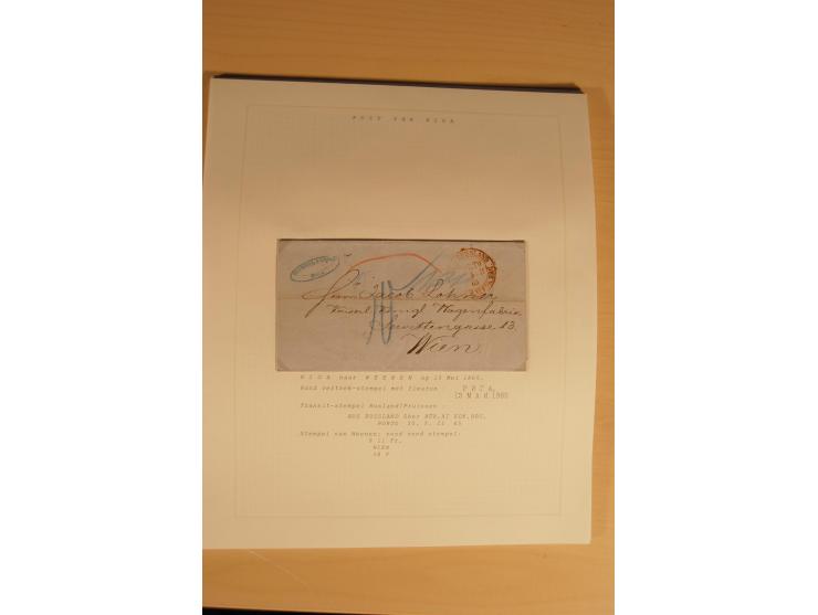 1762/1917, Die Postverbindungen von und nach Riga, Sammlung mit Briefen, Karten und Ganzsachen, dabei die Stempel Rigas ab 17