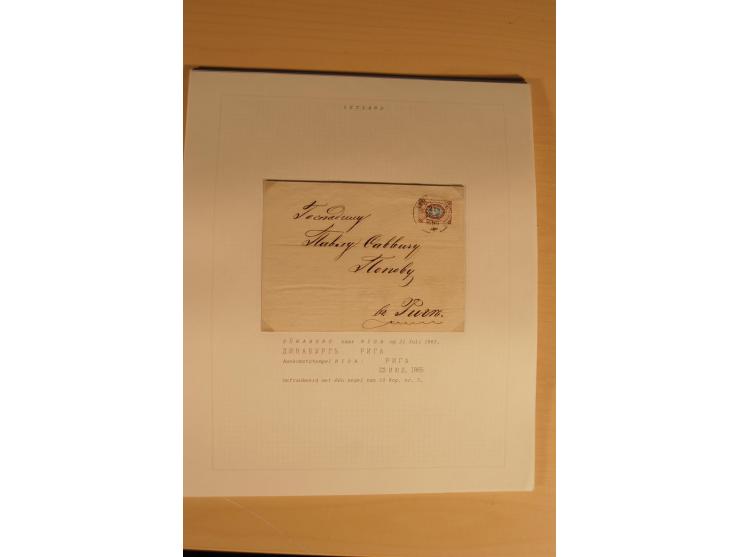 1762/1917, Die Postverbindungen von und nach Riga, Sammlung mit Briefen, Karten und Ganzsachen, dabei die Stempel Rigas ab 17
