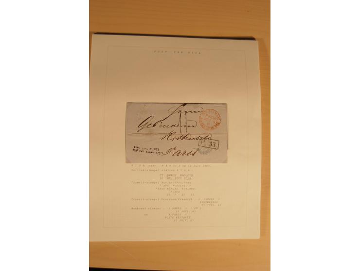 1762/1917, Die Postverbindungen von und nach Riga, Sammlung mit Briefen, Karten und Ganzsachen, dabei die Stempel Rigas ab 17