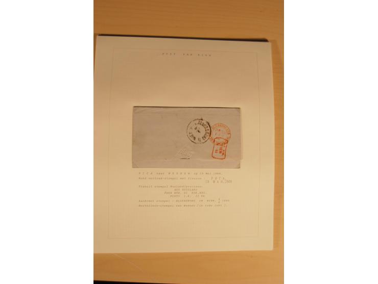 1762/1917, Die Postverbindungen von und nach Riga, Sammlung mit Briefen, Karten und Ganzsachen, dabei die Stempel Rigas ab 17