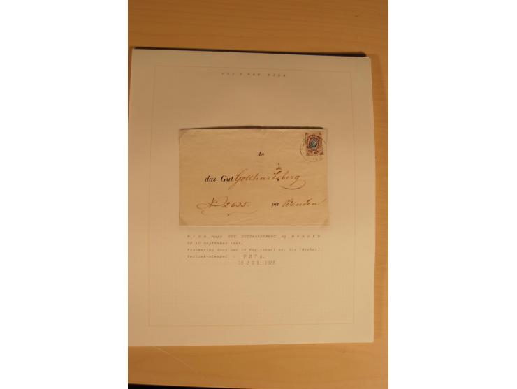 1762/1917, Die Postverbindungen von und nach Riga, Sammlung mit Briefen, Karten und Ganzsachen, dabei die Stempel Rigas ab 17