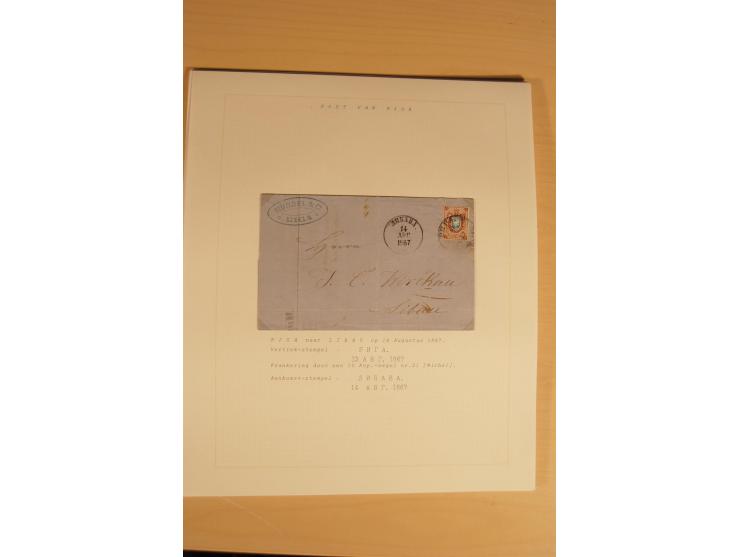 1762/1917, Die Postverbindungen von und nach Riga, Sammlung mit Briefen, Karten und Ganzsachen, dabei die Stempel Rigas ab 17