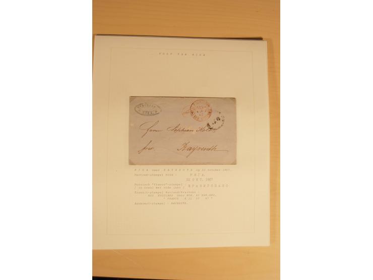 1762/1917, Die Postverbindungen von und nach Riga, Sammlung mit Briefen, Karten und Ganzsachen, dabei die Stempel Rigas ab 17
