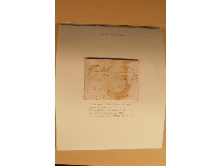 1762/1917, Die Postverbindungen von und nach Riga, Sammlung mit Briefen, Karten und Ganzsachen, dabei die Stempel Rigas ab 17