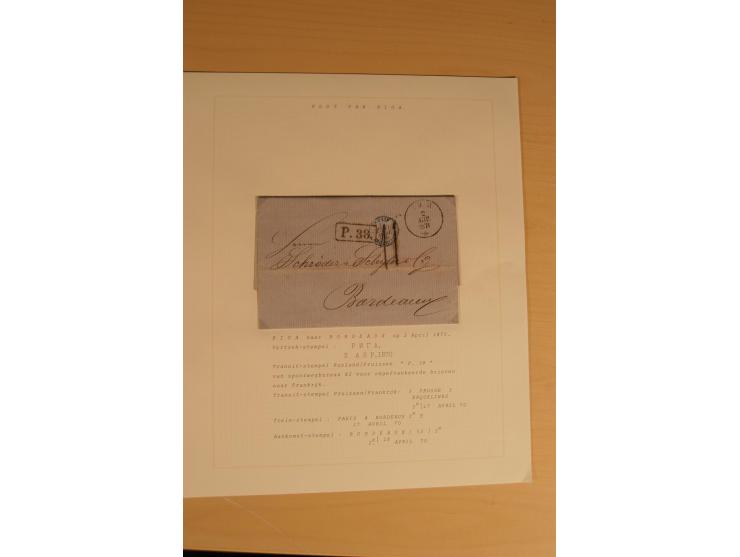 1762/1917, Die Postverbindungen von und nach Riga, Sammlung mit Briefen, Karten und Ganzsachen, dabei die Stempel Rigas ab 17