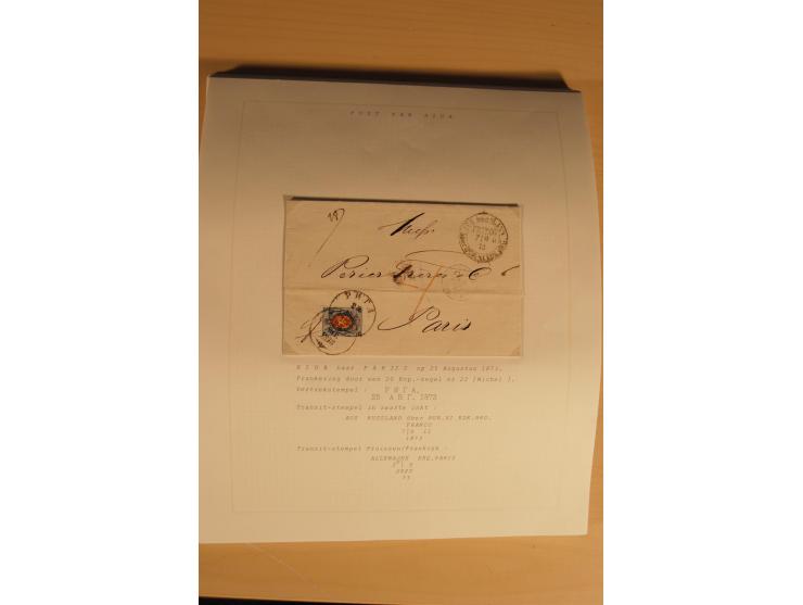 1762/1917, Die Postverbindungen von und nach Riga, Sammlung mit Briefen, Karten und Ganzsachen, dabei die Stempel Rigas ab 17