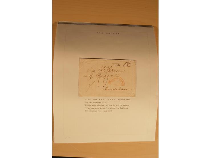 1762/1917, Die Postverbindungen von und nach Riga, Sammlung mit Briefen, Karten und Ganzsachen, dabei die Stempel Rigas ab 17