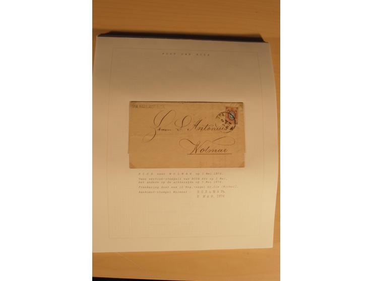 1762/1917, Die Postverbindungen von und nach Riga, Sammlung mit Briefen, Karten und Ganzsachen, dabei die Stempel Rigas ab 17