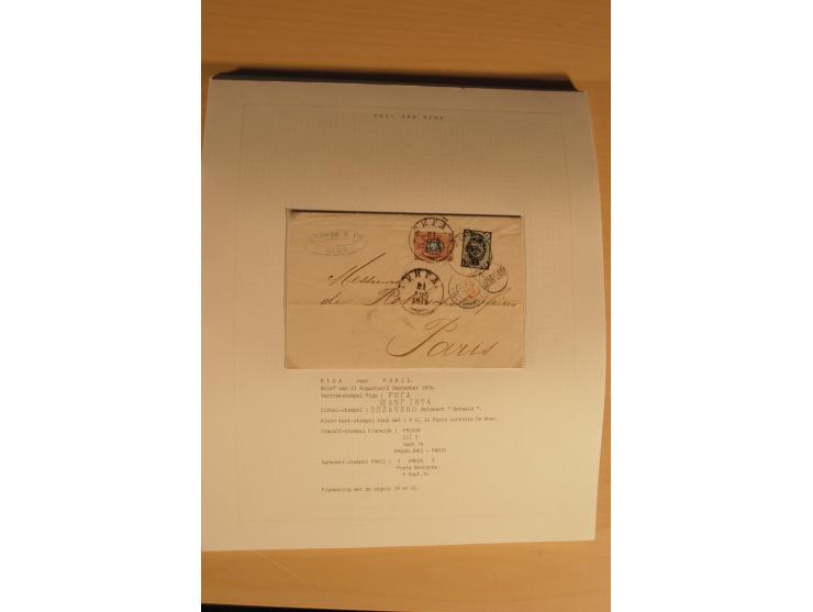 1762/1917, Die Postverbindungen von und nach Riga, Sammlung mit Briefen, Karten und Ganzsachen, dabei die Stempel Rigas ab 17