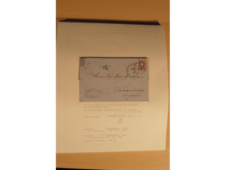 1762/1917, Die Postverbindungen von und nach Riga, Sammlung mit Briefen, Karten und Ganzsachen, dabei die Stempel Rigas ab 17