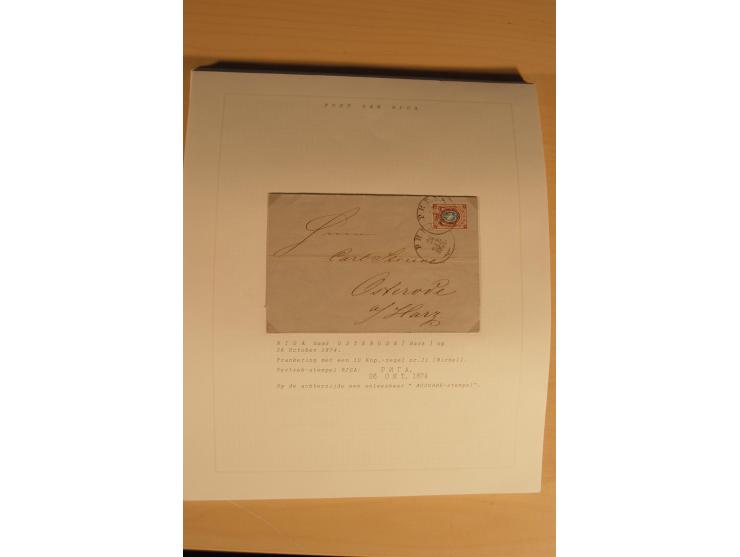 1762/1917, Die Postverbindungen von und nach Riga, Sammlung mit Briefen, Karten und Ganzsachen, dabei die Stempel Rigas ab 17
