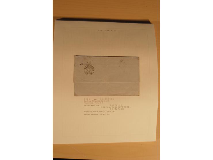1762/1917, Die Postverbindungen von und nach Riga, Sammlung mit Briefen, Karten und Ganzsachen, dabei die Stempel Rigas ab 17