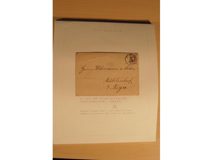 1762/1917, Die Postverbindungen von und nach Riga, Sammlung mit Briefen, Karten und Ganzsachen, dabei die Stempel Rigas ab 17