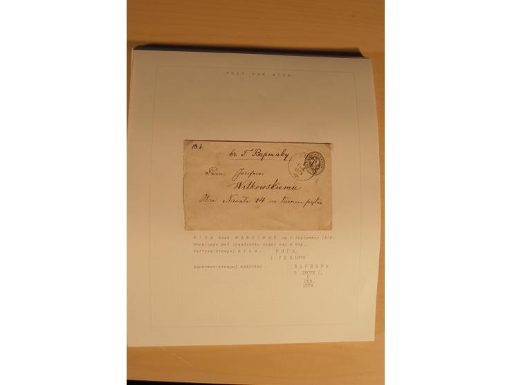 1762/1917, Die Postverbindungen von und nach Riga, Sammlung mit Briefen, Karten und Ganzsachen, dabei die Stempel Rigas ab 17