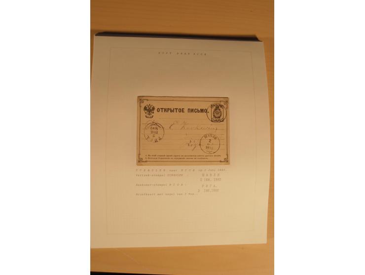 1762/1917, Die Postverbindungen von und nach Riga, Sammlung mit Briefen, Karten und Ganzsachen, dabei die Stempel Rigas ab 17
