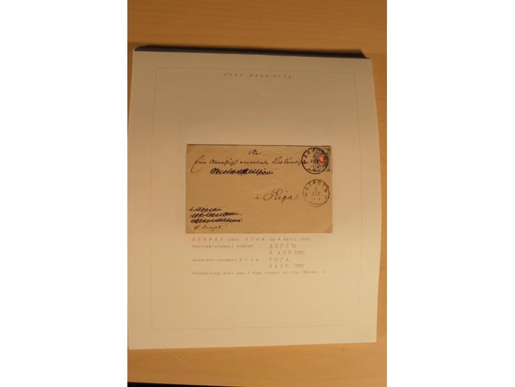 1762/1917, Die Postverbindungen von und nach Riga, Sammlung mit Briefen, Karten und Ganzsachen, dabei die Stempel Rigas ab 17