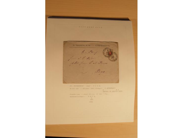 1762/1917, Die Postverbindungen von und nach Riga, Sammlung mit Briefen, Karten und Ganzsachen, dabei die Stempel Rigas ab 17