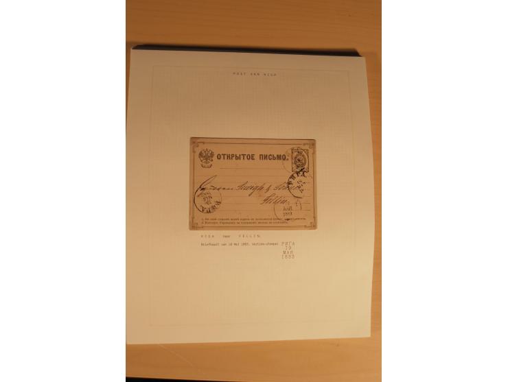 1762/1917, Die Postverbindungen von und nach Riga, Sammlung mit Briefen, Karten und Ganzsachen, dabei die Stempel Rigas ab 17