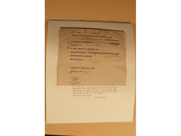 1762/1917, Die Postverbindungen von und nach Riga, Sammlung mit Briefen, Karten und Ganzsachen, dabei die Stempel Rigas ab 17