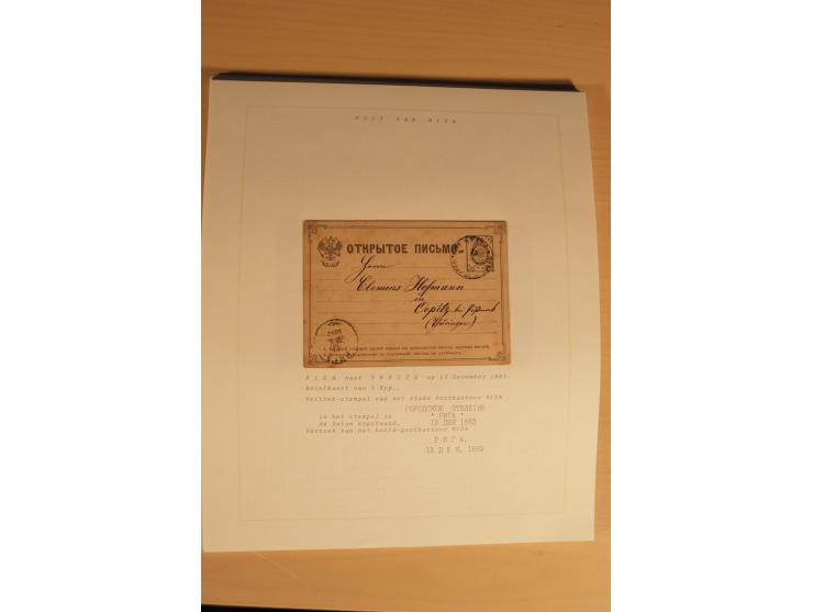 1762/1917, Die Postverbindungen von und nach Riga, Sammlung mit Briefen, Karten und Ganzsachen, dabei die Stempel Rigas ab 17