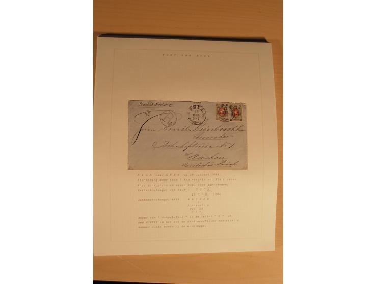 1762/1917, Die Postverbindungen von und nach Riga, Sammlung mit Briefen, Karten und Ganzsachen, dabei die Stempel Rigas ab 17