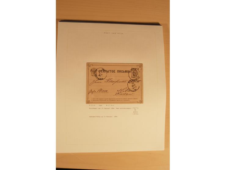 1762/1917, Die Postverbindungen von und nach Riga, Sammlung mit Briefen, Karten und Ganzsachen, dabei die Stempel Rigas ab 17