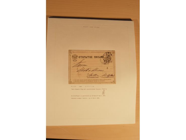 1762/1917, Die Postverbindungen von und nach Riga, Sammlung mit Briefen, Karten und Ganzsachen, dabei die Stempel Rigas ab 17