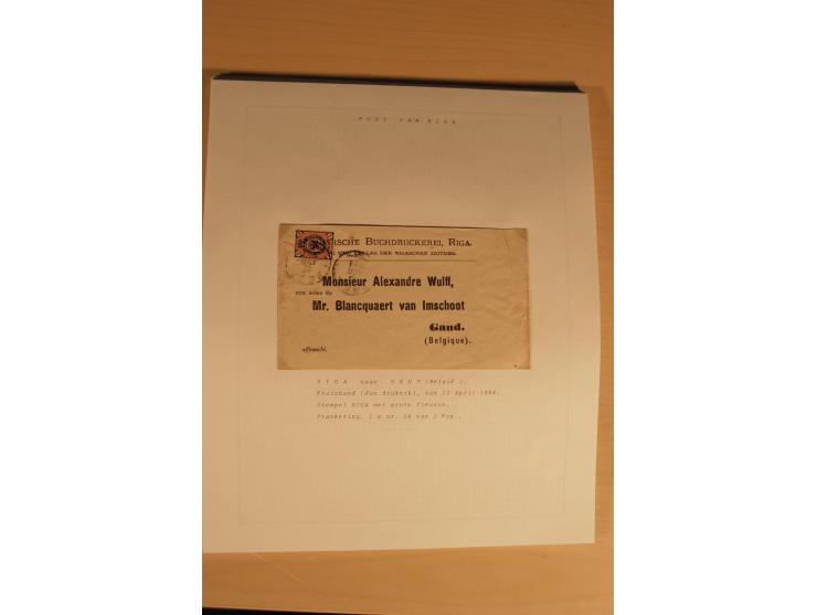 1762/1917, Die Postverbindungen von und nach Riga, Sammlung mit Briefen, Karten und Ganzsachen, dabei die Stempel Rigas ab 17