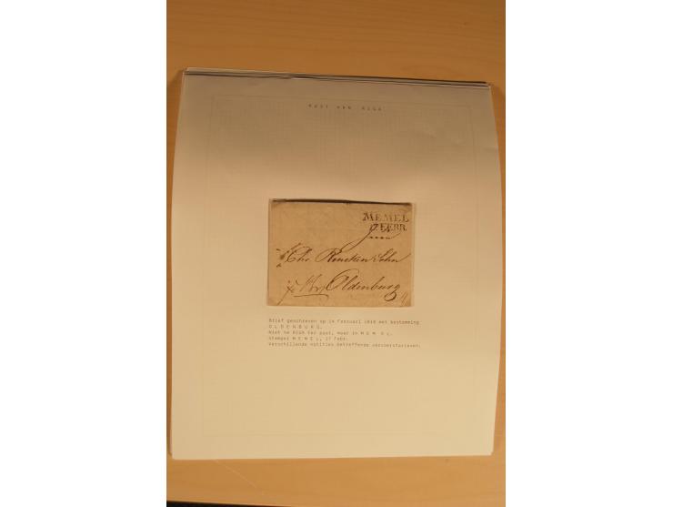 1762/1917, Die Postverbindungen von und nach Riga, Sammlung mit Briefen, Karten und Ganzsachen, dabei die Stempel Rigas ab 17
