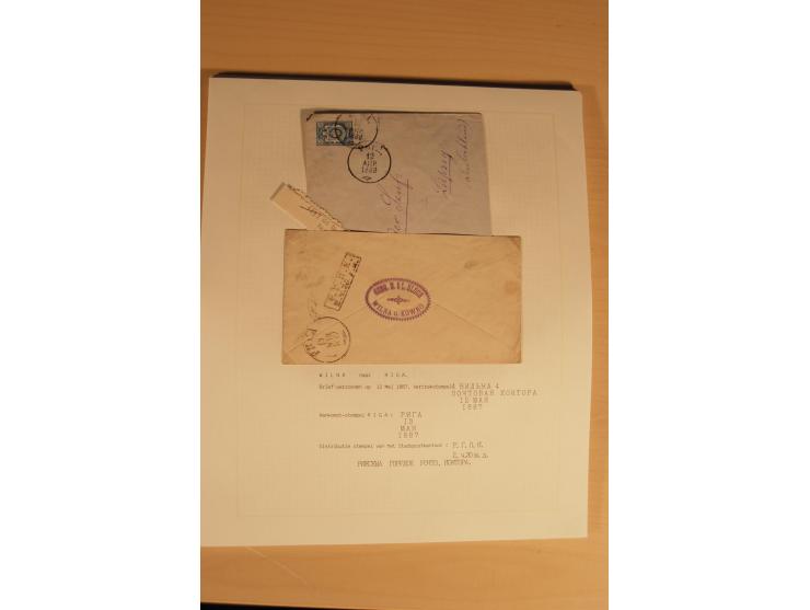 1762/1917, Die Postverbindungen von und nach Riga, Sammlung mit Briefen, Karten und Ganzsachen, dabei die Stempel Rigas ab 17