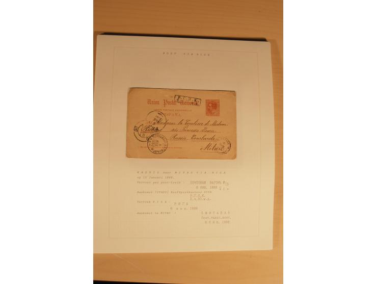 1762/1917, Die Postverbindungen von und nach Riga, Sammlung mit Briefen, Karten und Ganzsachen, dabei die Stempel Rigas ab 17