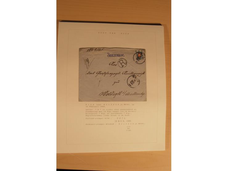 1762/1917, Die Postverbindungen von und nach Riga, Sammlung mit Briefen, Karten und Ganzsachen, dabei die Stempel Rigas ab 17