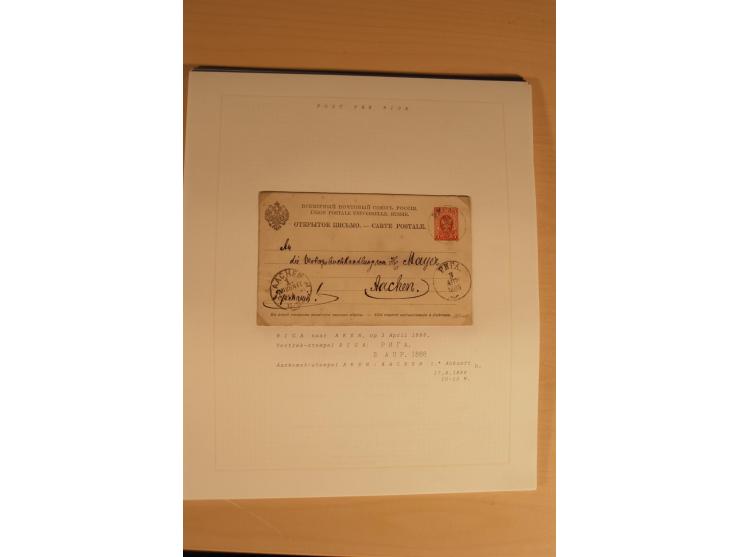 1762/1917, Die Postverbindungen von und nach Riga, Sammlung mit Briefen, Karten und Ganzsachen, dabei die Stempel Rigas ab 17