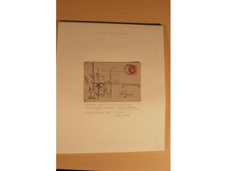 1762/1917, Die Postverbindungen von und nach Riga, Sammlung mit Briefen, Karten und Ganzsachen, dabei die Stempel Rigas ab 17