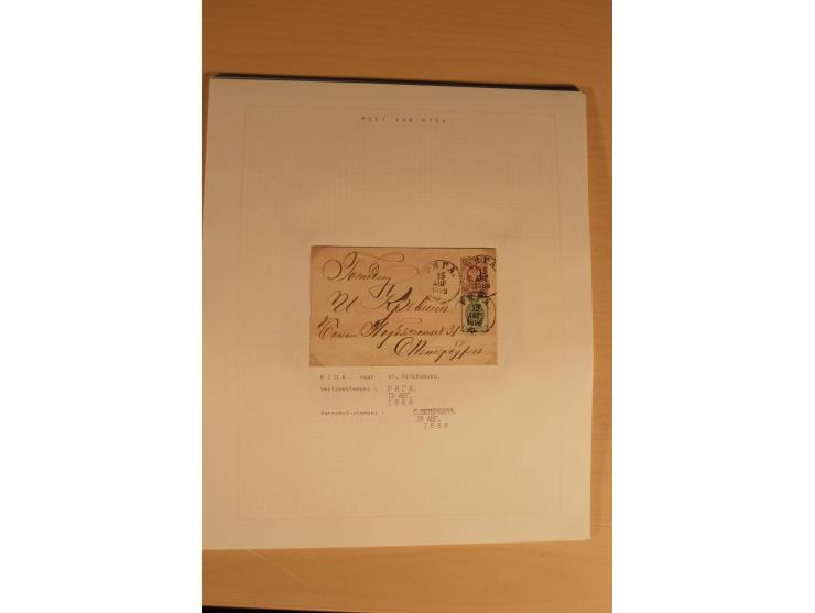 1762/1917, Die Postverbindungen von und nach Riga, Sammlung mit Briefen, Karten und Ganzsachen, dabei die Stempel Rigas ab 17