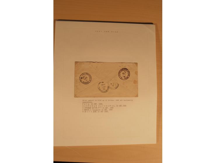 1762/1917, Die Postverbindungen von und nach Riga, Sammlung mit Briefen, Karten und Ganzsachen, dabei die Stempel Rigas ab 17