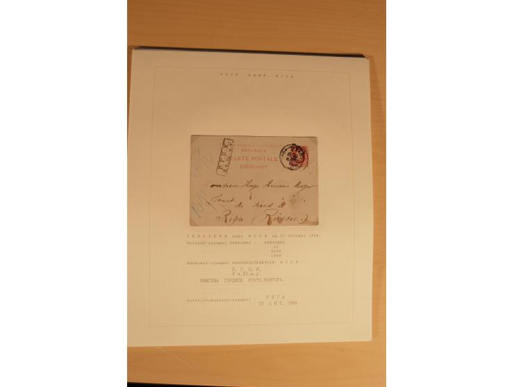 1762/1917, Die Postverbindungen von und nach Riga, Sammlung mit Briefen, Karten und Ganzsachen, dabei die Stempel Rigas ab 17