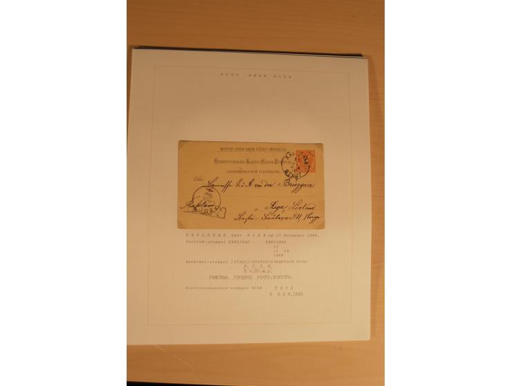 1762/1917, Die Postverbindungen von und nach Riga, Sammlung mit Briefen, Karten und Ganzsachen, dabei die Stempel Rigas ab 17