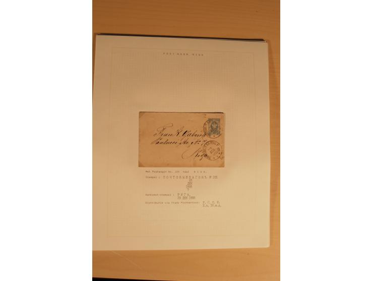 1762/1917, Die Postverbindungen von und nach Riga, Sammlung mit Briefen, Karten und Ganzsachen, dabei die Stempel Rigas ab 17