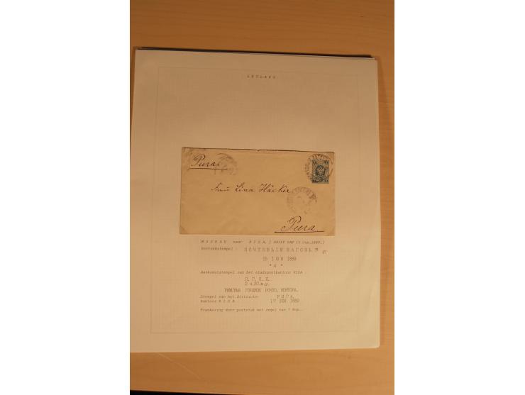 1762/1917, Die Postverbindungen von und nach Riga, Sammlung mit Briefen, Karten und Ganzsachen, dabei die Stempel Rigas ab 17