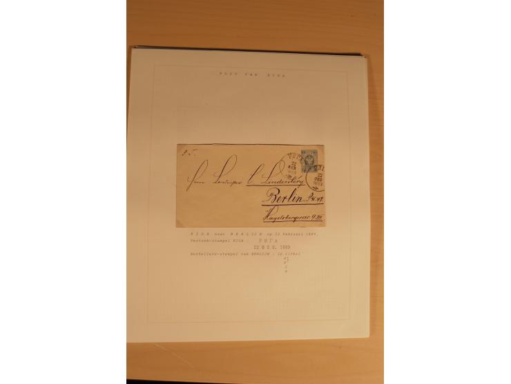 1762/1917, Die Postverbindungen von und nach Riga, Sammlung mit Briefen, Karten und Ganzsachen, dabei die Stempel Rigas ab 17