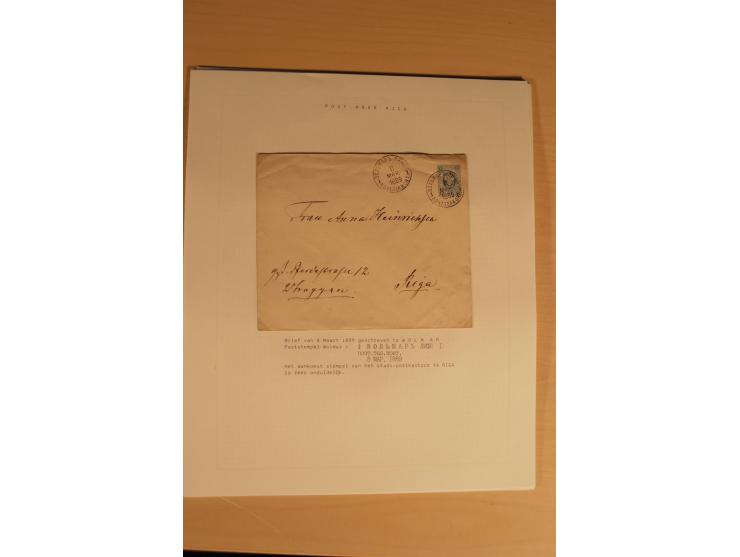 1762/1917, Die Postverbindungen von und nach Riga, Sammlung mit Briefen, Karten und Ganzsachen, dabei die Stempel Rigas ab 17