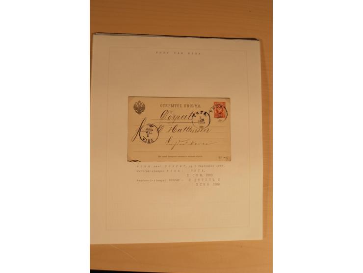 1762/1917, Die Postverbindungen von und nach Riga, Sammlung mit Briefen, Karten und Ganzsachen, dabei die Stempel Rigas ab 17