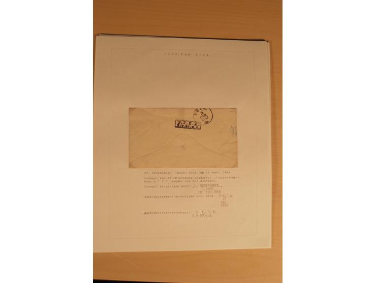 1762/1917, Die Postverbindungen von und nach Riga, Sammlung mit Briefen, Karten und Ganzsachen, dabei die Stempel Rigas ab 17