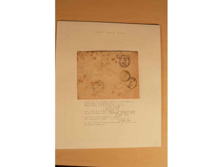 1762/1917, Die Postverbindungen von und nach Riga, Sammlung mit Briefen, Karten und Ganzsachen, dabei die Stempel Rigas ab 17