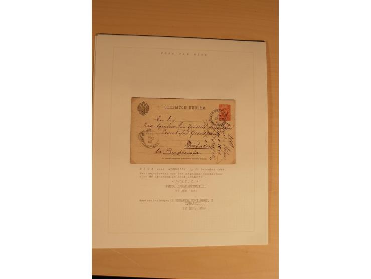 1762/1917, Die Postverbindungen von und nach Riga, Sammlung mit Briefen, Karten und Ganzsachen, dabei die Stempel Rigas ab 17