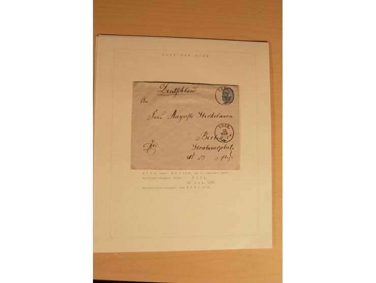 1762/1917, Die Postverbindungen von und nach Riga, Sammlung mit Briefen, Karten und Ganzsachen, dabei die Stempel Rigas ab 17