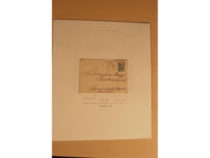 1762/1917, Die Postverbindungen von und nach Riga, Sammlung mit Briefen, Karten und Ganzsachen, dabei die Stempel Rigas ab 17