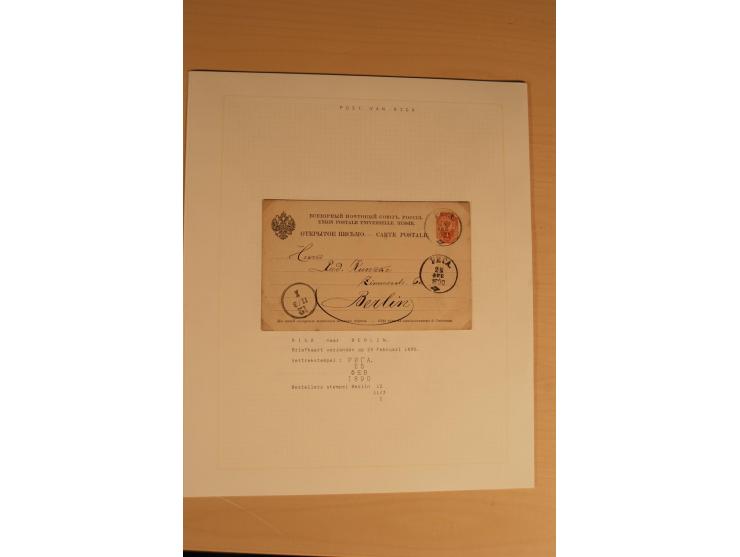 1762/1917, Die Postverbindungen von und nach Riga, Sammlung mit Briefen, Karten und Ganzsachen, dabei die Stempel Rigas ab 17